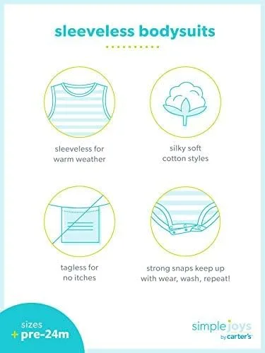 Miniatura 6 de Simple Joys by Carter's Baby Boys' 6-Pack Short-Sleeve Bodysuit