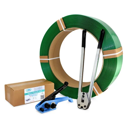 Miniatura 9 de IDL Packaging Recarga para kits de flejado de poliéster (PET) portátiles de 1/2 pulgada x 200 pies - Bobina de flejado de poliéster de 1/2 pulgada x