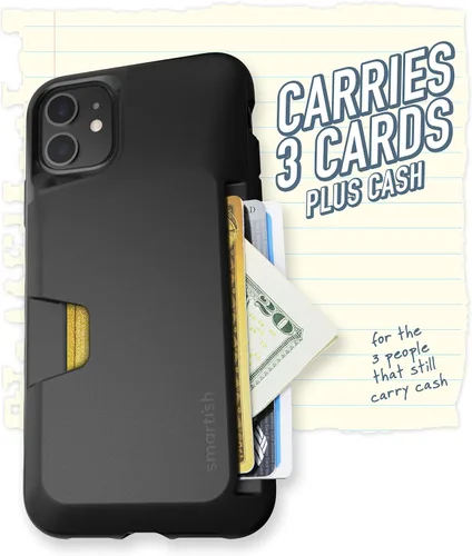Miniatura 3 de Smartish - Funda tipo cartera para iPhone 11, diseño de cartera volumen 1 [delgada + protectora] con tarjetero - probada para caídas con ranura