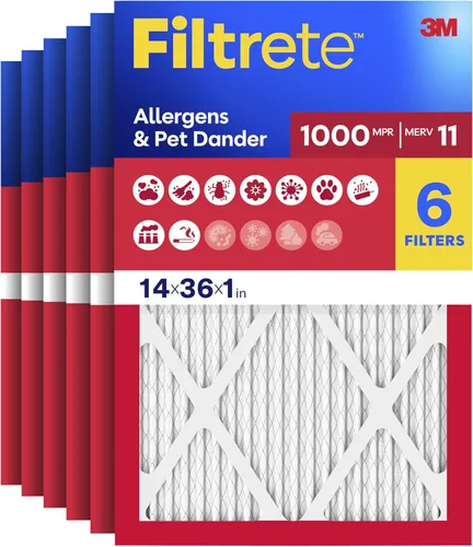 Miniatura 24 de Filtrete Filtro de Aire para Horno de CA de 17.5x23.5x1, MERV 11, MPR 1000, Defensa contra Micro Alérgenos, Filtro de Limpieza de Aire