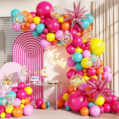 Miniatura 18 de Kit de arco de guirnalda de globos de color azul, blanco y plateado, 140 piezas globos de confeti azul marino claro metálico plateado y blanco