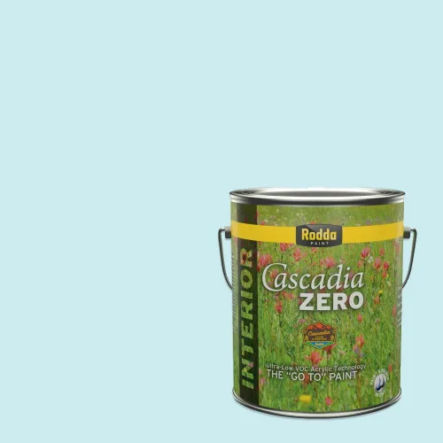Rodda Paint CASCADIA ZERO - Pintura e imprimación semibrillante para interiores en uno, 1 galón, azul huevo huevo azul