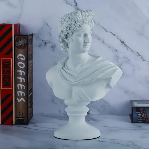 Miniatura 3 de DOVDOV Estatua de David, decoración griega, estatua de decoración del hogar, escultura de busto para decoración del hogar, adecuada para sala