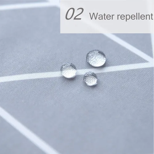 Miniatura 3 de S·Lattye - Cortina de ducha para baño con forro, (tela lavable, resistente al agua, poliéster, diseño de rayas Damasco y cortinas baño) y ganchos