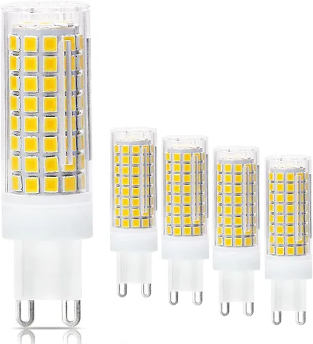 Treie Bombillas LED G9, 8 W, 75 W, 100 W, bombillas halógenas de repuesto equivalentes a 850 lm, bombillas LED G9 regulables AC110V 120V 130 entrada