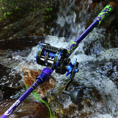 Miniatura 7 de Sougayilang Inshore - Cañas de pescar de agua salada, cañas giratorias de 7 pies y cañas de fundición con carrete de spinning/trolling