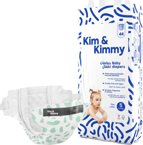 Miniatura 22 de Kim & Kimmy Pañales ecológicos, recién nacidos, hasta 11 libras, 32 pañales – Protección contra fugas de 12 horas, sin erupciones, hipoalergénicos