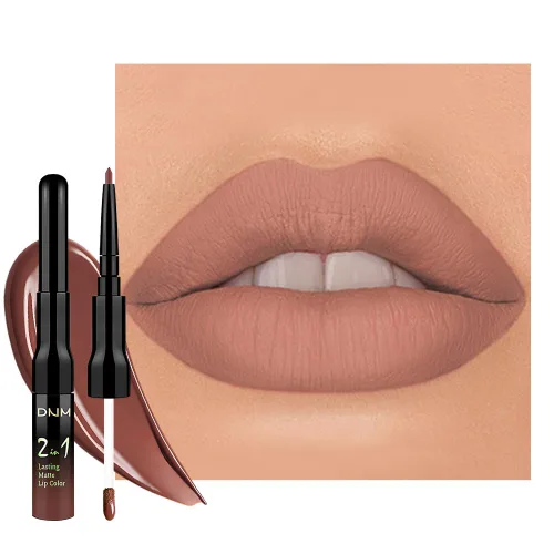 Miniatura 16 de 3 piezas 2 en 1 Set de delineador y lápiz labial líquido de color negro oscuro, púrpura y azul real para mujeres, tinte labial de larga duración, a