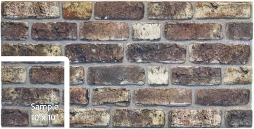 Miniatura 43 de Dundee Deco Paneles de pared 3D de ladrillo sintético, revestimiento de pared con aspecto de piedra roja, gris y marrón, espuma de poliestireno