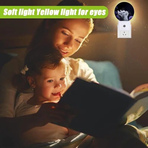 Miniatura 7 de Luz nocturna de gato blanco, flores moradas enchufables con sensor de atardecer a amanecer para dormitorio, baño y sala de estar, lámpara apta