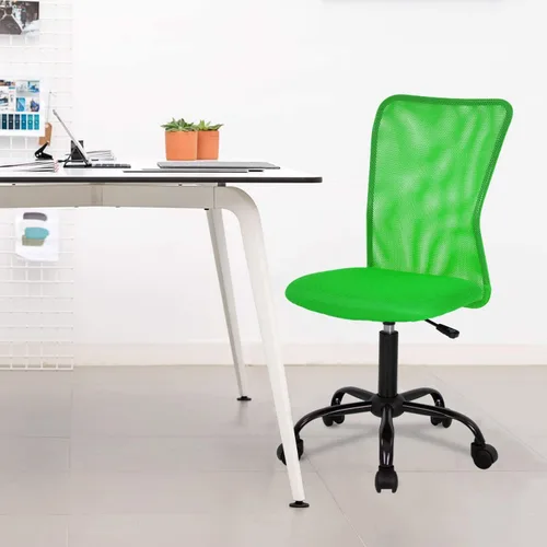 Miniatura 7 de Silla de oficina en casa de malla sin brazos, ergonómica, ejecutiva, ajustable, respaldo medio para mujer, pequeño, moderno, giratorio, escritorio
