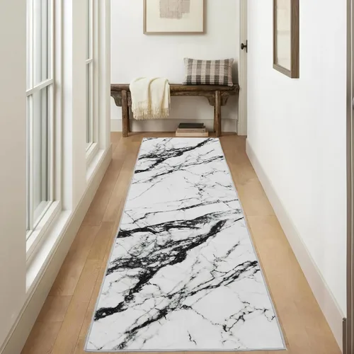 Miniatura 16 de Asrug Alfombra de pasillo de 2 x 7, lavable para pasillos, antideslizante, cocina, baño, lavandería, alfombra de pasillo vintage, alfombra suave