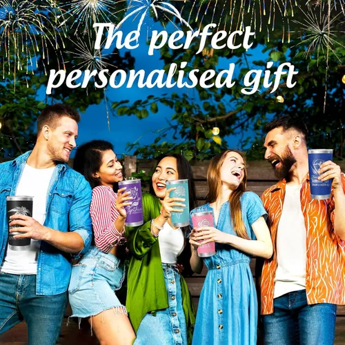 Miniatura 7 de Vaso de café personalizado de acero inoxidable, botella de agua personalizada de 20 onzas, vasos aislados con tapas y pajitas, imagen de logotipo