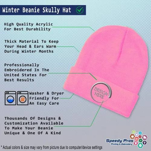 Miniatura 12 de Gorro de invierno para hombres y mujeres, gorro de acrílico con texto personalizado personalizado