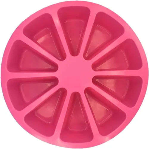 Miniatura 2 de Moldes de silicona para hornear, molde triangular de 10 cavidades, molde para rebanadas de pizza para pan de maíz, brownies, magdalenas, pudines
