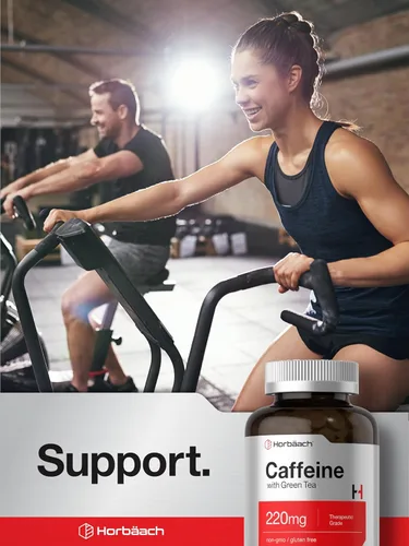 Miniatura 6 de Horbäach Píldoras de cafeína de 220 mg con té verde 500 tabletas Vegetarianas, sin OMG y sin gluten