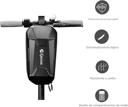 Miniatura 2 de Epessa Bolsa Universal para Scooter, Bolsa de Manillar de Scooter EVA, Bolsas Delanteras Impermeables para Scooters para Llevar Cargador