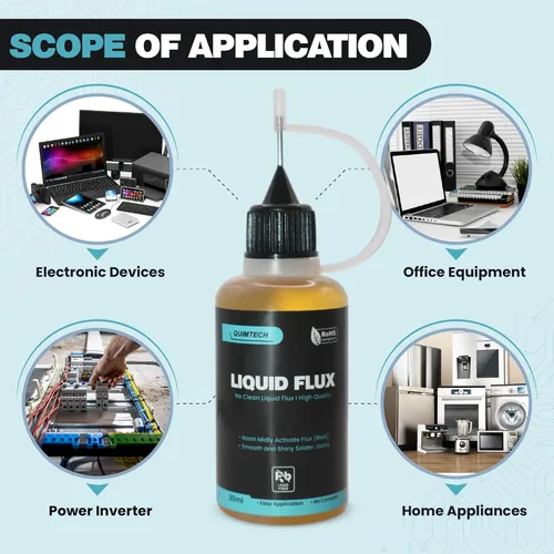 Miniatura 8 de Gota de flujo de soldadura líquida (30 ml/1 oz.) Flujo de soldadura líquida RMA Flujo de soldadura Soldadura eléctrica Flujo líquido sin