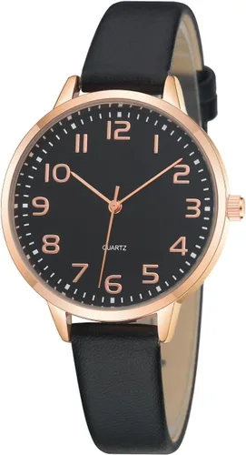Women's Dainty Analog Leather Dress Watch for Small Wrists, Ladies Waterproof Watches for Women, Reloj para Mujer