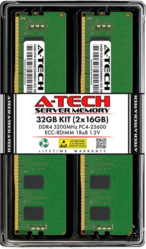 Miniatura 68 de A-Tech 4GB DDR4 2133MHz PC4-17000 ECC RDIMM 1Rx8 Single Rank 1.2V ECC Registered DIMM de 288 pines Módulo de actualización de memoria RAM