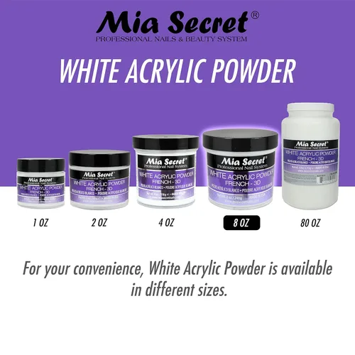 Miniatura 3 de Mia Secret Polvo acrílico blanco (8oz)