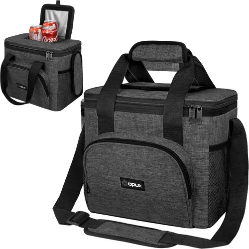 Miniatura 19 de OPUX Bolsa térmica suave, térmica y plegable con aislamiento térmico para hombres, trabajo, campamento, playa, viajes, portátil, suave, a prueba