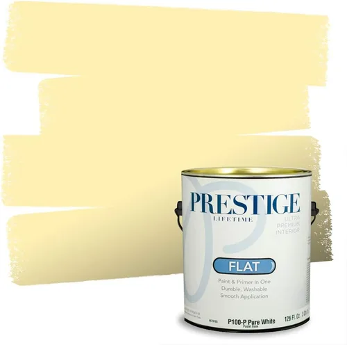 Miniatura 134 de PRESTIGE Pinturas Pintura Exterior e Imprimación En Uno, 1 Galón, Satinado, Pareja Comparable de Benjamin Moore* Amarillo* 320BM-PCM