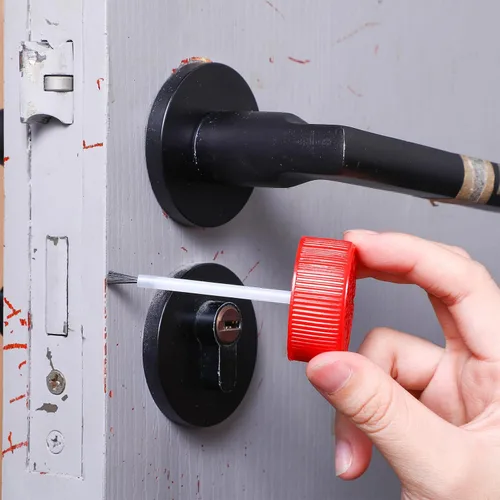 Miniatura 4 de Mumufy 60 botellas de pintura de retoque con pincel y tapa, botella vacía de retoque con bolas mezcladoras, capacidad de líquido de 2 onzas, Rojo