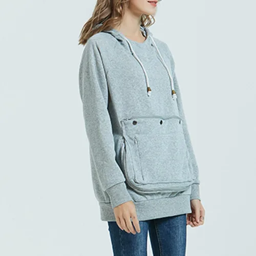 Miniatura 4 de Sudadera con capucha grande para mujer, con bolsillo grande, para gatos y perros