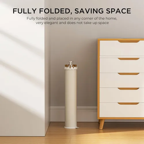 Miniatura 5 de SUNOUTLY Estante de secado de ropa con trípode, estante portátil y plegable para ahorrar espacio, estante para secadora de ropa, balcón, dormitorio
