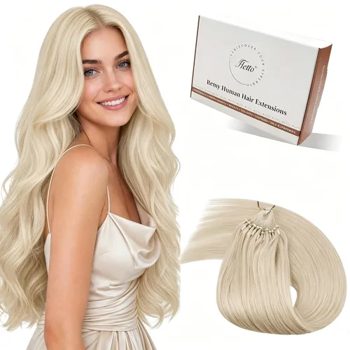 Miniatura 88 de 【Descuento】Hetto - Extensiones de cabello con cinta adhesiva, 40g, extensiones de cabello humano, color rubio ceniza oscuro degradado a rubio medio