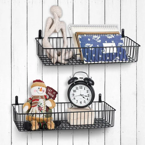 Miniatura 8 de Farmhouse Decor - Canasta organizadora de alambre de metal (1 unidad), almacenamiento de papel higiénico, organización y almacenamiento para baño