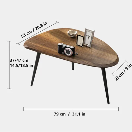 Miniatura 5 de JATIBOSH Juego de 2 mesas auxiliares pequeñas, mesa auxiliar para sala de estar, dormitorio, oficina, fácil montaje, mesa de centro para sala, Negro