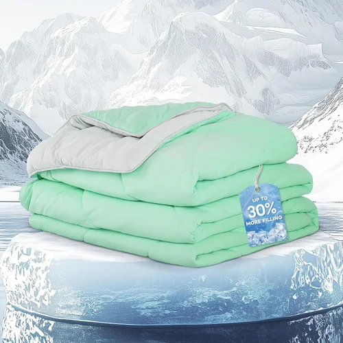 Miniatura 9 de Manta Refrescante Tamaño Queen, Edredón Refrescante de Doble Cara con Tacto Fresco para Personas que Duermen con Calor, Colcha Refrescante de Verano