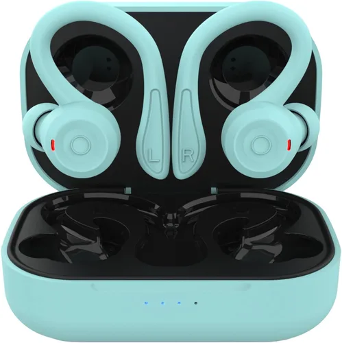 Miniatura 13 de Auriculares inalámbricos verdes sobre la oreja con ganchos para los oídos Auriculares Bluetooth para correr con gancho para la oreja Auriculares
