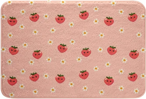 Miniatura 21 de Cherry - Alfombra de baño de 16 x 24 pulgadas para niños, tapete de baño de frutas tropicales, novedoso y divertido tapete de puerta de comida