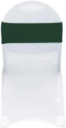 YOUR CHAIR COVERS - Bandas elásticas de elastano para silla, color verde cazador (paquete de 10) – Elástico universal para decoración de banquetes,
