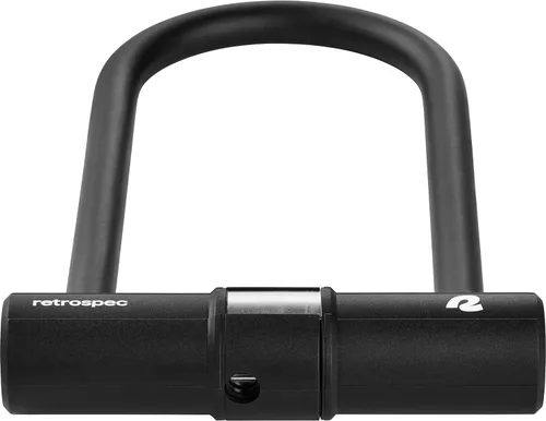 Miniatura 4 de Retrospec Lookout - Cerradura para bicicleta con bloqueo en U con cable de seguridad de 4 pies, cerradura de bicicleta antirrobo resistente