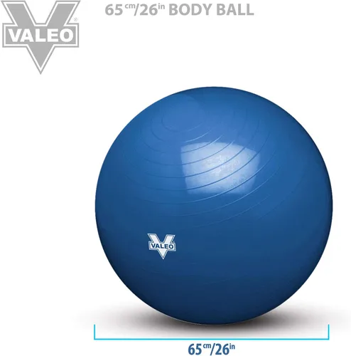 Miniatura 3 de Valeo Pelota corporal de ejercicio – Grado profesional anti-estallido, pelota de equilibrio para pilates, yoga, entrenamiento de estabilidad