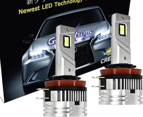 Miniatura 2 de GP XTREME H11b - Bombillas de xenón súper blancas de 6000 K, haz alto y bajo, 7000 lúmenes, reemplazo halógeno Plug and Play, ventilador compacto