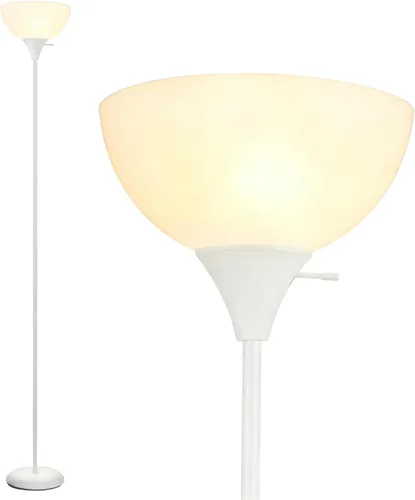Miniatura 11 de RISLG Lámpara de pie, lámparas de pie LED para sala de estar, pantalla blanca resistente a las caídas, interruptor giratorio, lámpara alta de metal