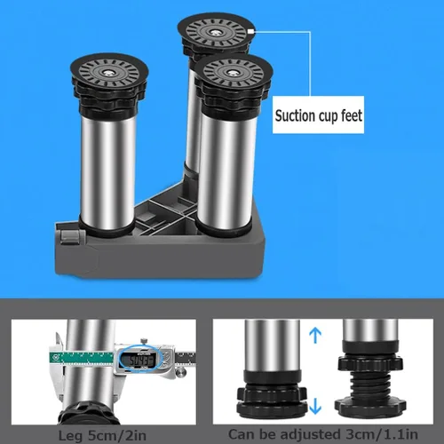 Miniatura 4 de Soporte para refrigerador con 4 pies fuertes para secadora, altura del soporte para refrigerador 3.9/5.9/7.8 pulgadas, ajustable, 1.1 pulgadas