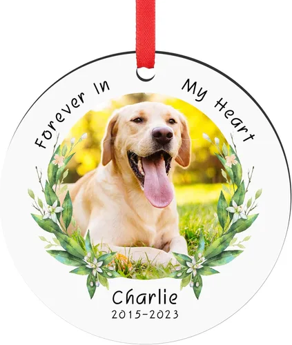 Miniatura 13 de Adornos de Navidad personalizados para la familia con foto - Adornos personalizados con foto y texto para árbol de Navidad 2025, decoración de árbol