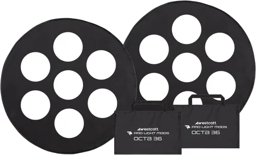 Miniatura 9 de Westcott Pro Light Mods (paquete de 2) – Accesorio de caja de luz rápida simulando luces de estadio, accesorio de iluminación de escenario