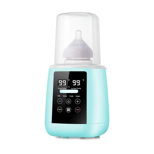 Calentador de biberones, calentador de leche 3 en 1, descongela, descongela, pantalla LED, luz nocturna, esterilizador de vapor, temperatura Verde