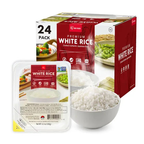 Miniatura 11 de IRIS - Arroz blanco instantáneo (paquete de 10), arroz adhesivo japonés de grano corto ultra premium, microondas durante 80 segundos, sin OMG