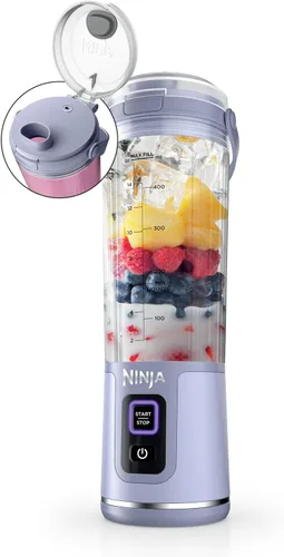 Miniatura 39 de Ninja BC151EM Blast Licuadora Portátil, Sin Cable, Recipiente de 18oz, Licuadora Personal para Batidos y Licuados, Libre de BPA, Tapa Hermética