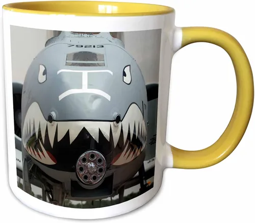Miniatura 10 de 3dRose In, Indianapolis, A-10 Thunderbolt Ii Warplane-US15 BJA0067-Jaynes Gallery - Taza de dos tonos, 11 onzas, negro/blanco