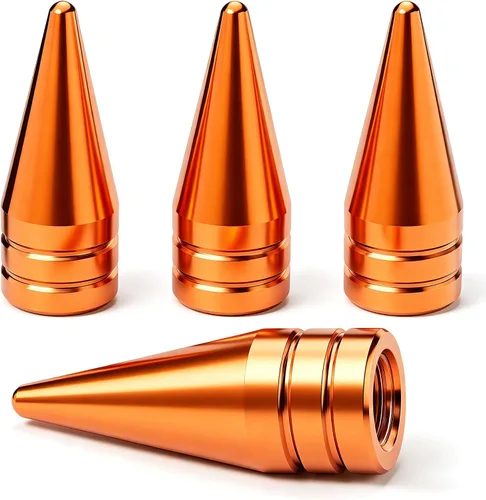 Miniatura 56 de 4 piezas de tapas de válvula de rueda con forma de punta, válvula de rueda de aleación de aluminio con punta, universal para automóviles, SUV