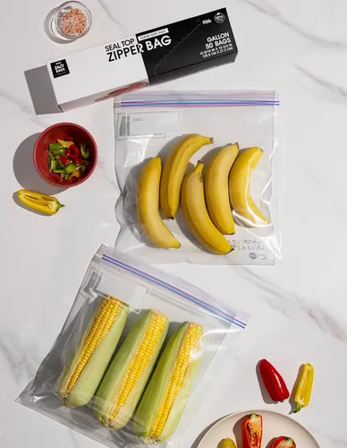 Miniatura 7 de 24/7 Bags - Bolsas de almacenamiento con cremallera de galón, 200 unidades, sello de doble cremallera, pestañas abiertas de fácil agarre, espacio